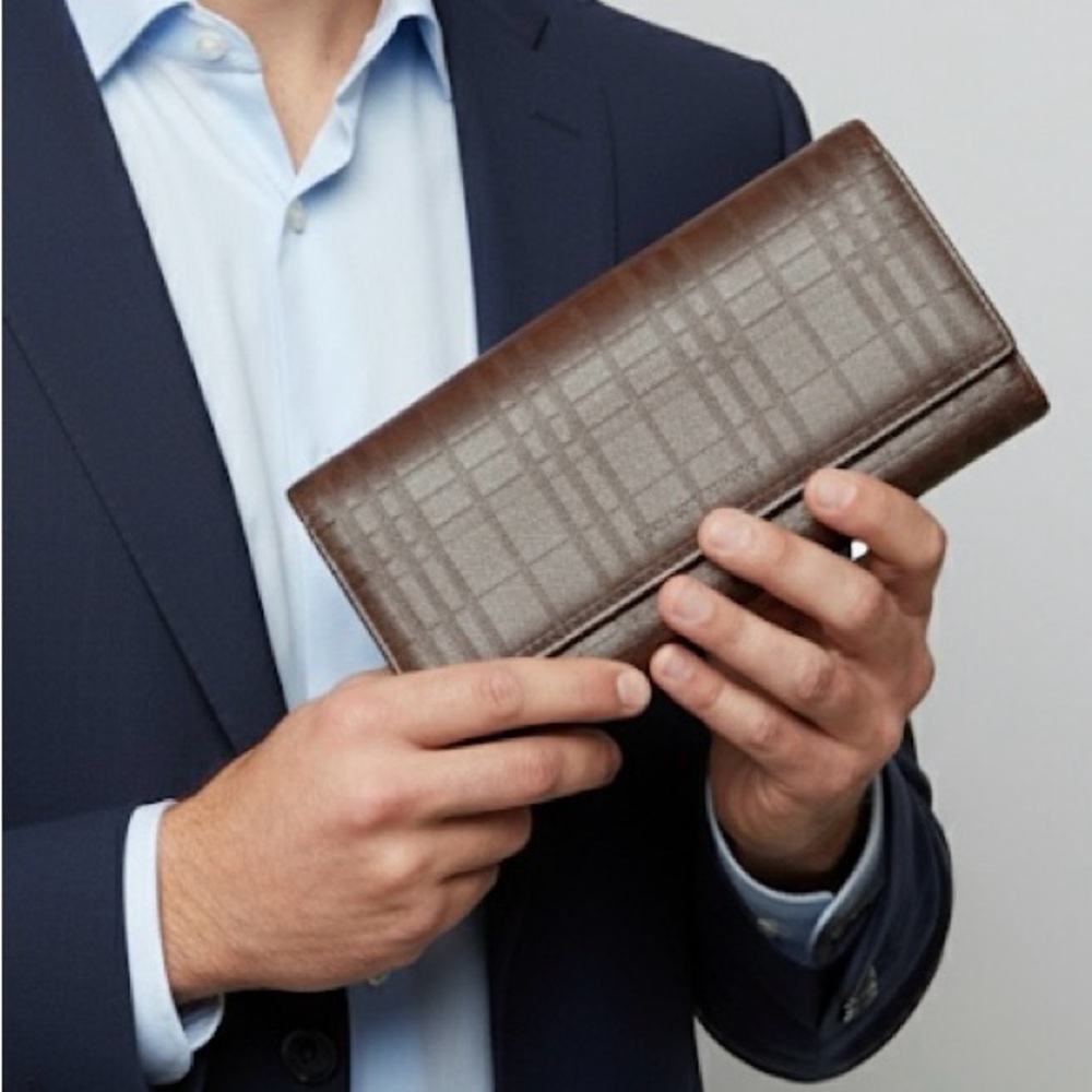 Burberry Nova Check Long Wallet